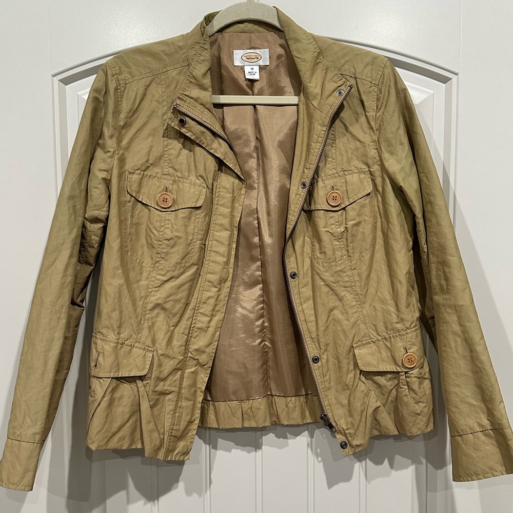 Talbots Khaki Casual Nylon Women's Jacket